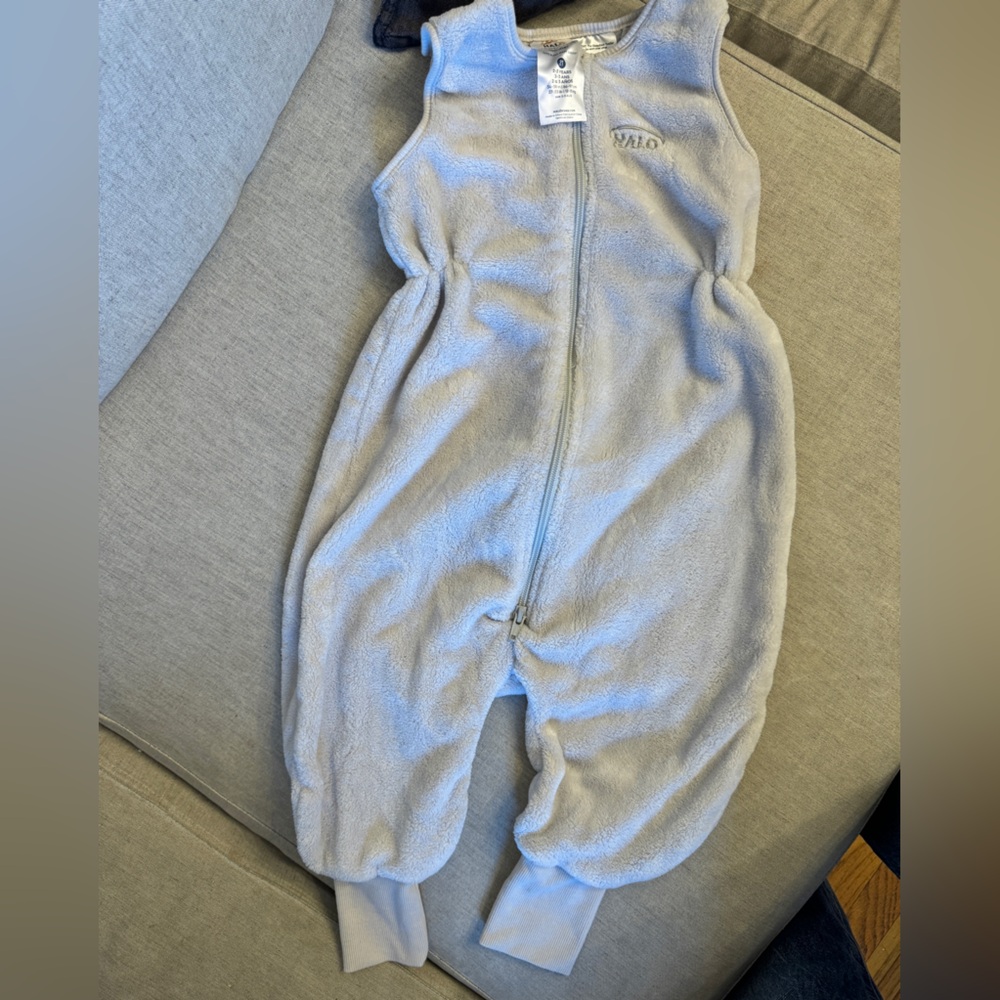 HALO Innovations Sleepsack Wearable Blanket 100% Cotton Fleece Gray 2T